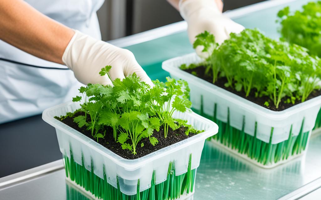 hydroponic cilantro pruning