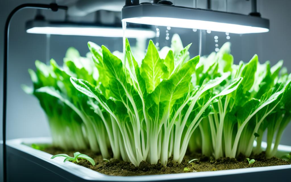 hydroponic endive growth