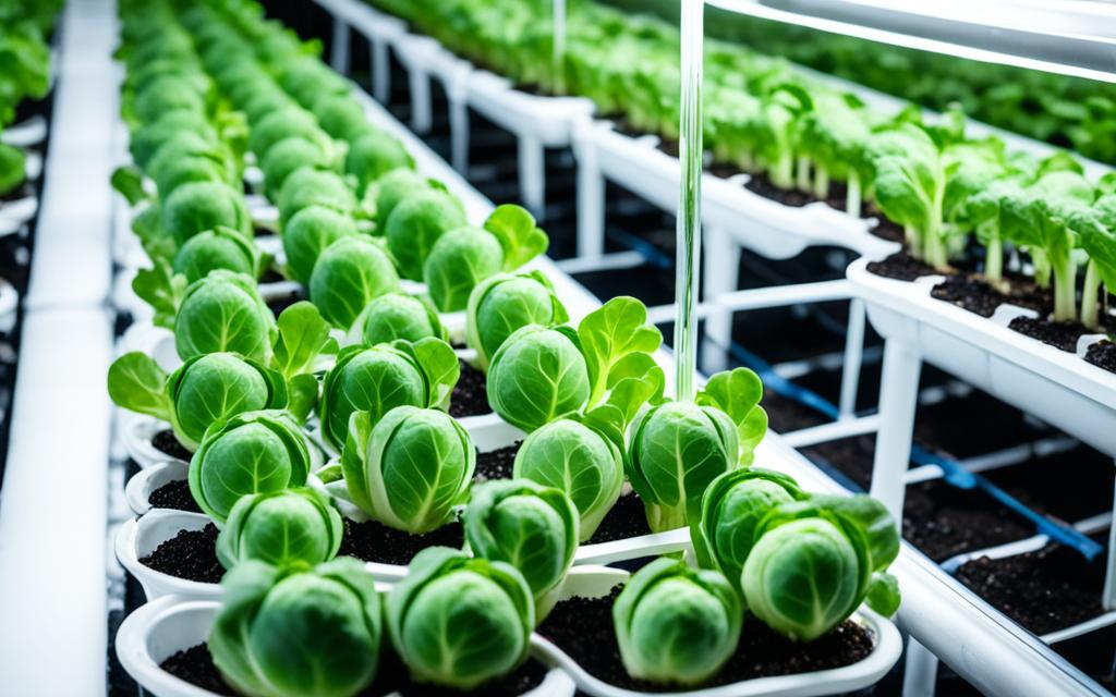 hydroponic Brussels sprouts