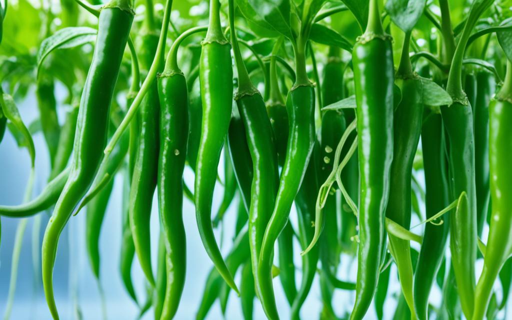 hydroponic chili peppers