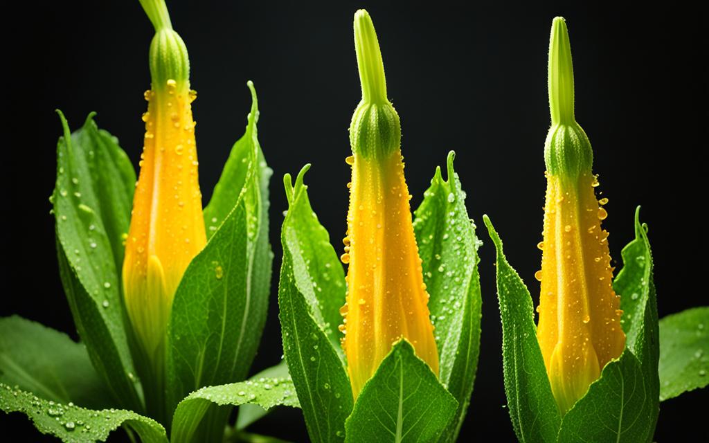 hydroponic zucchini blossoms