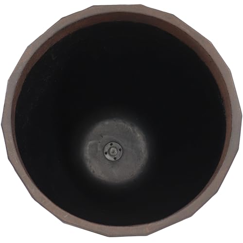 Sunnydaze Pebbled Polyresin Round Outdoor Planter - 15.75