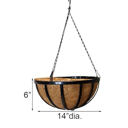 Gardman Forged Hanging Baskets, Black, 14