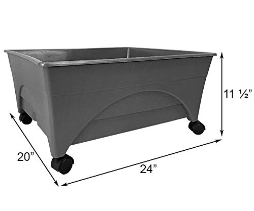 Emsco City Pickers Raised Planter Beds, Slate Colored, Pack of 2