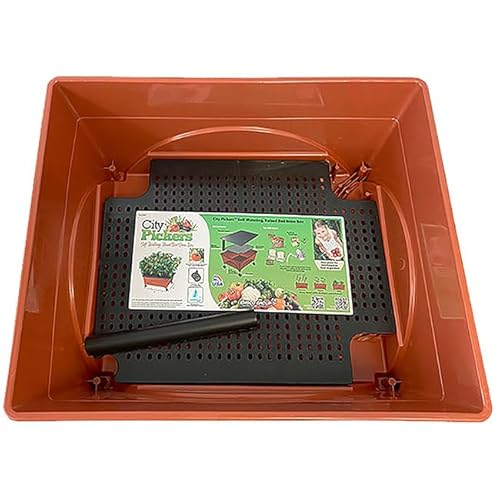Emsco City Pickers Raised Planter Beds, Terra Cotta Colored, Pack of 2