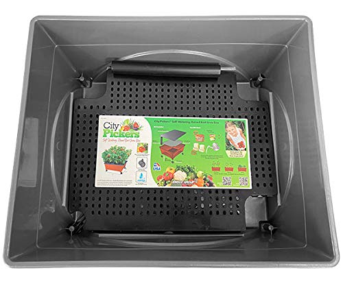 Emsco City Pickers Raised Planter Beds, Slate Colored, Pack of 2