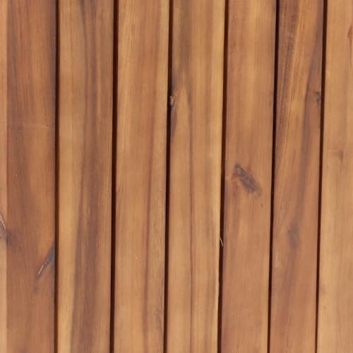 Sunnydaze Indoor/Outdoor Wooden Planter Boxes - 2 Acacia Wood Square Plant Pots with Removable Liners - Light Brown Stain