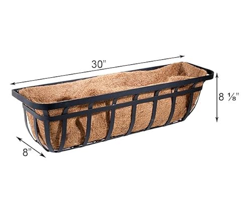 Panacea 88557 Flat Iron Series Planter Boxes, Black, 30