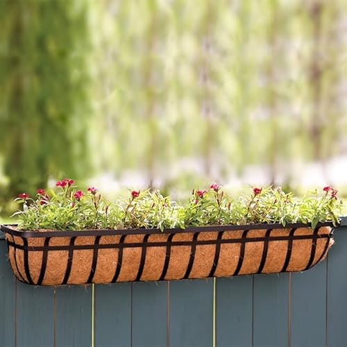 Panacea 88559 Flat Iron Series Planter Boxes, Black, 48