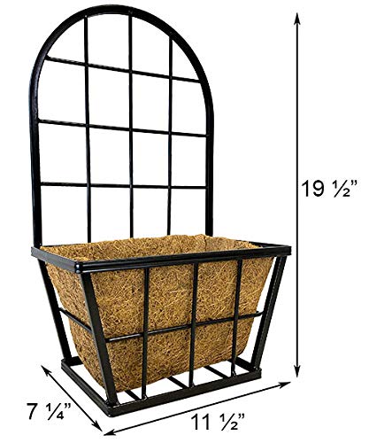 Panacea 81437 Modern Farmhouse Wall Planters with Trellises, 11.5