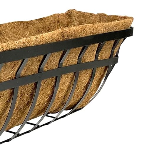 Panacea 88559 Flat Iron Series Planter Boxes, Black, 48