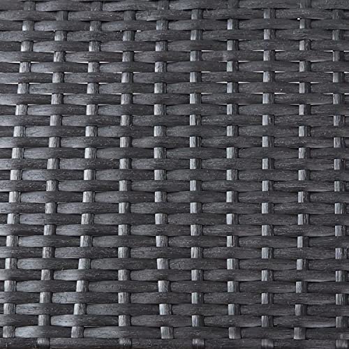 Sunnydaze 2-Section Polyrattan Rectangle Indoor Planters - 21.5 Inches W x 11.5 Inches D x 9.25 Inches H - Perfect for Gardening Flowers, Herbs, and Plants – Set of 2 - Black