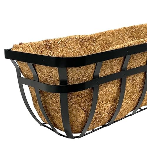 Panacea 88559 Flat Iron Series Planter Boxes, Black, 48