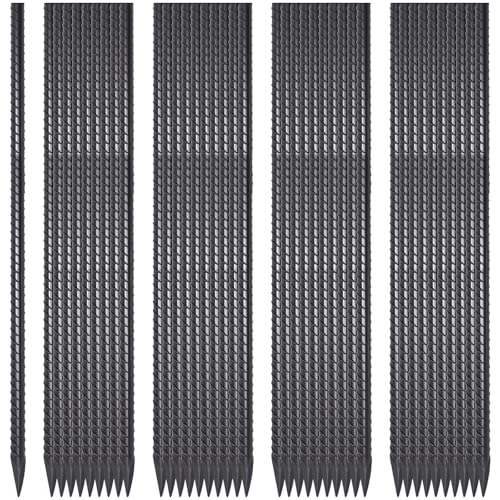 Rebar Stakes 24 Inch 40 Pack Straight Metal Stakes for Ground 1/2 Inch Diameter Landscape Timber Spikes with Chisel Point End for Plant Support, Concrete Form and Fence, Black - Best Support Stakes